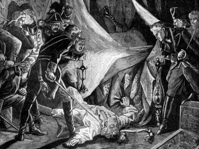 Убийство императора Павла I. Французская гравюра, 1880-е: ru.wikipedia.org