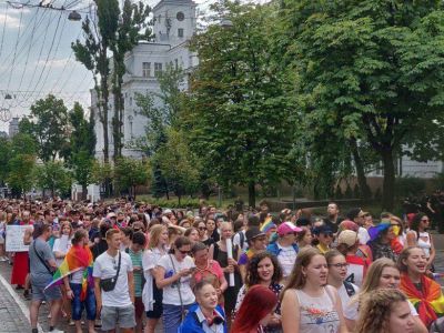 Марш Равенства в Киеве, 23.6.19. Фото: t.me/naigolkah