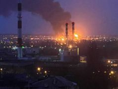 Пожар на нефтезаводе. Фото: t.me/venskie